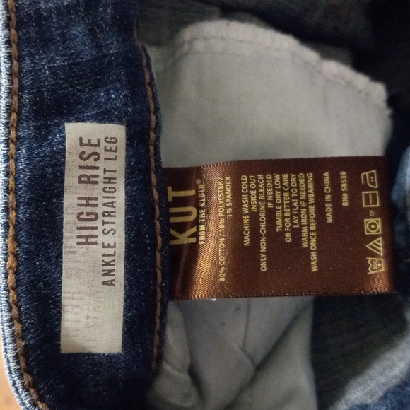 Kut from the Kloth 12 34x27 Distressed High Rise Cuffed Soft Feel Jeans - Picture 12 of 12